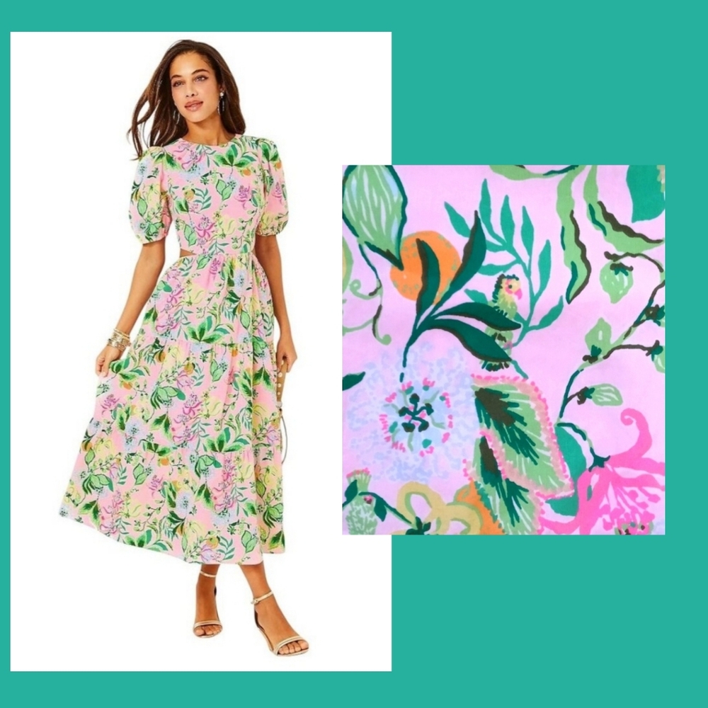 🆕️ 🦜HTF Lilly Pulitzer🦜 - Lyssa Short Sleeve Cotton Midi Dress